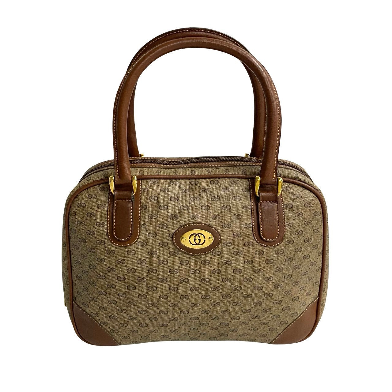 GUCCI Handbag leather Brown
