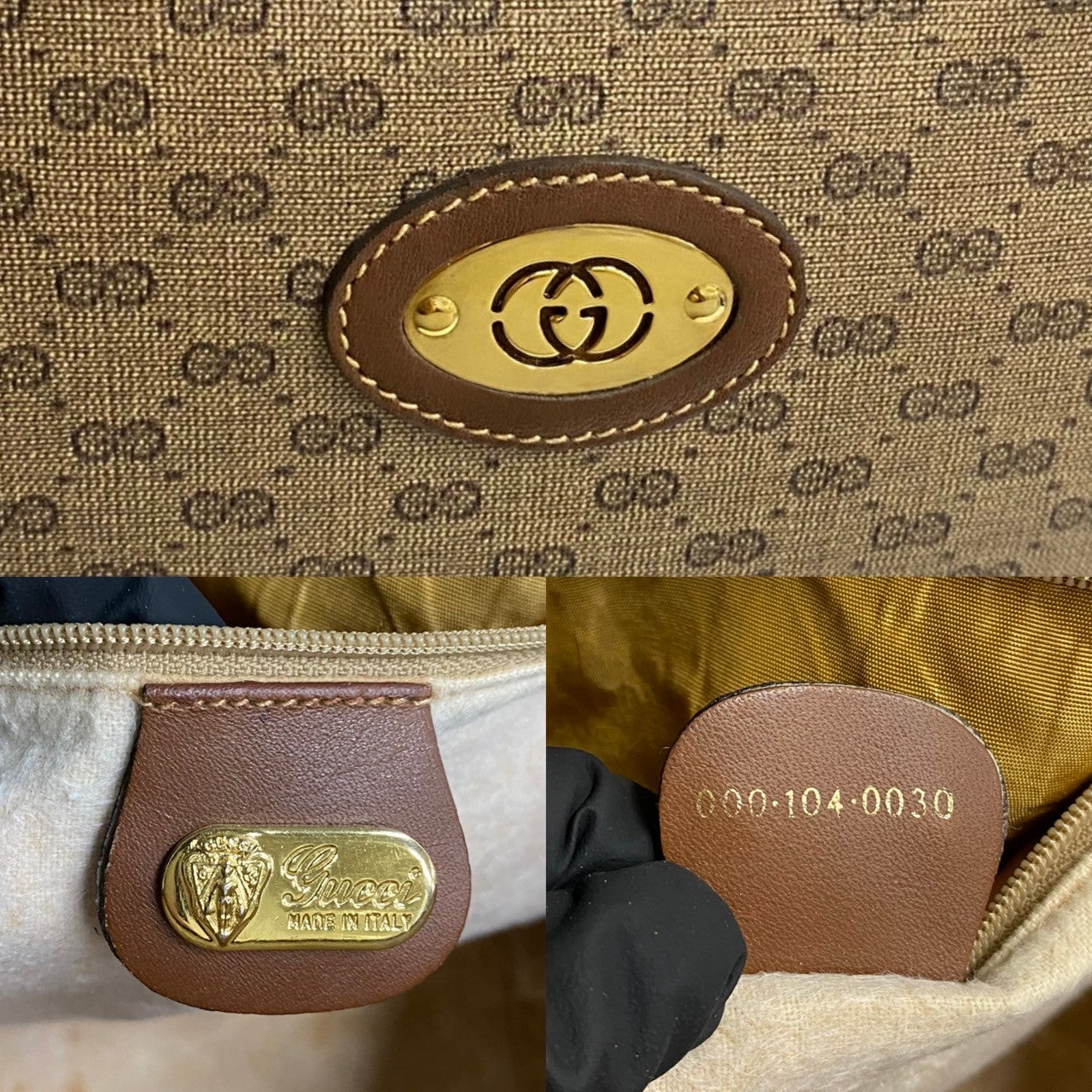 GUCCI Handbag leather Brown