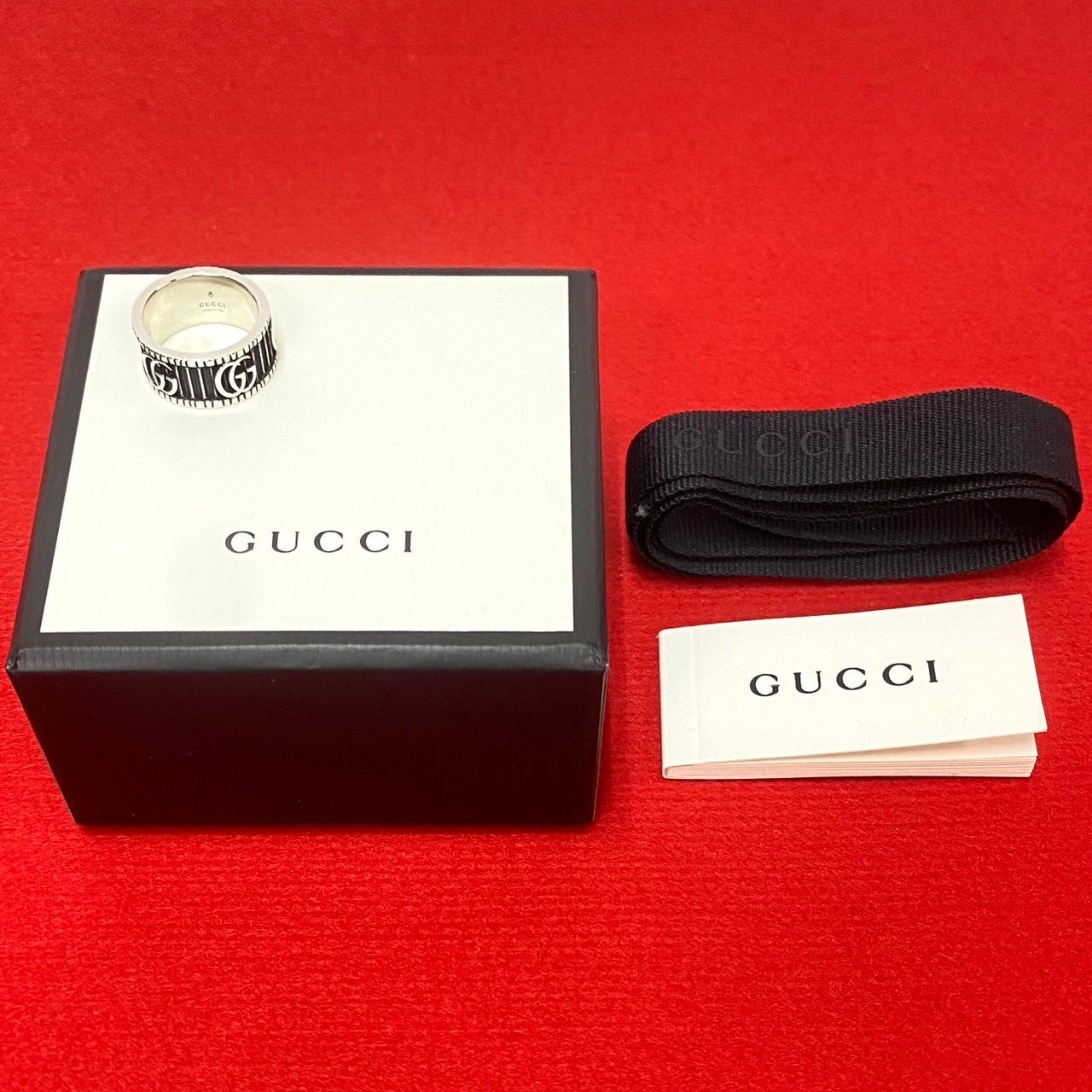 GUCCI Ring Silver925 Silver Double G