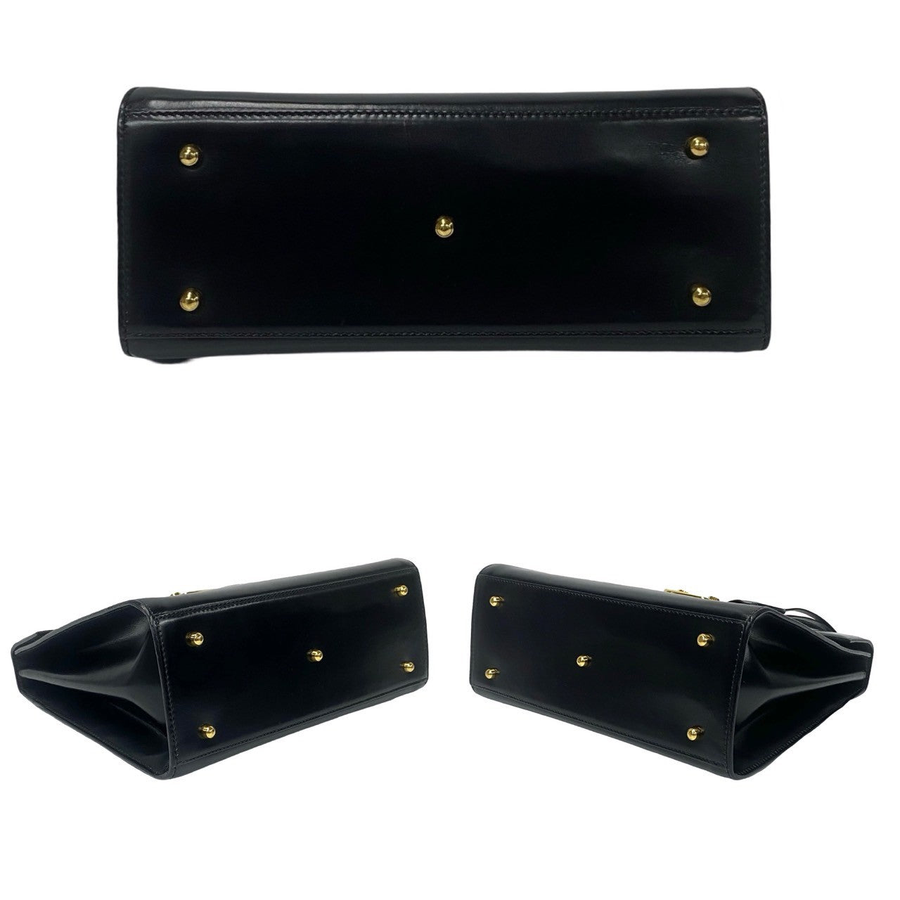 GUCCI Shoulder Bag leather black Ready lock