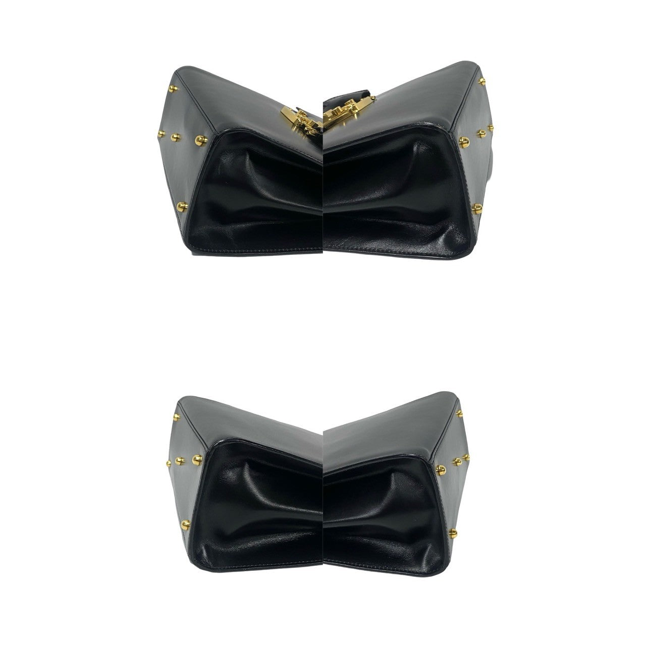 GUCCI Shoulder Bag leather black Ready lock