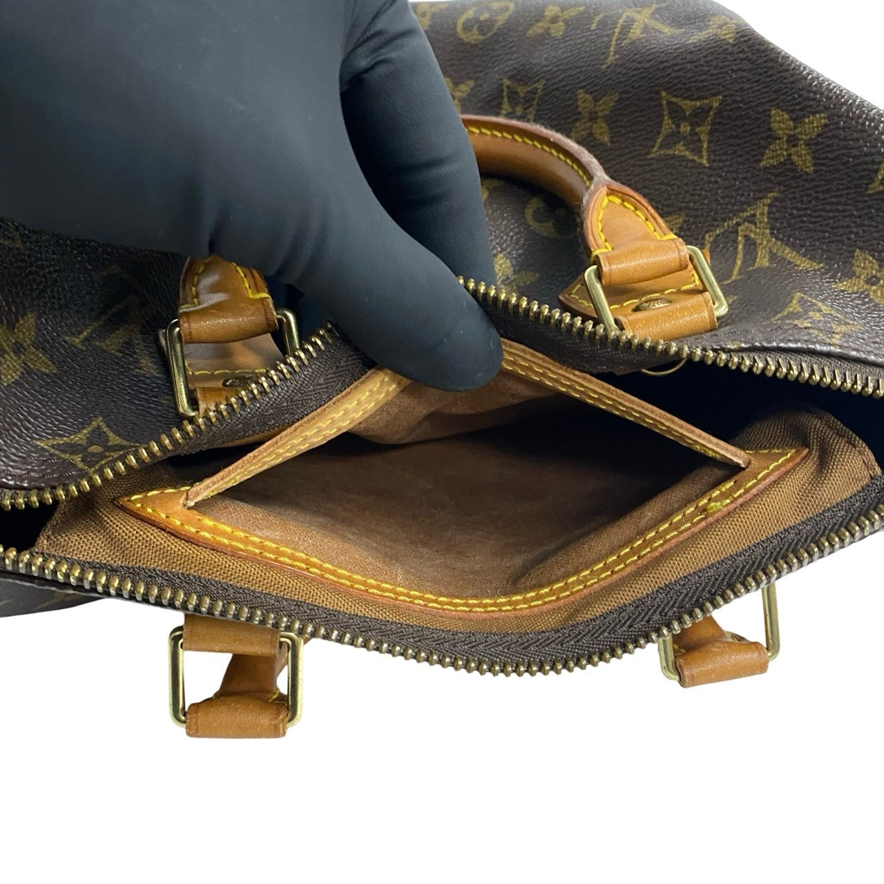 LOUIS VUITTON Boston Duffel bag PVC Brown Monogram Speedy 25
