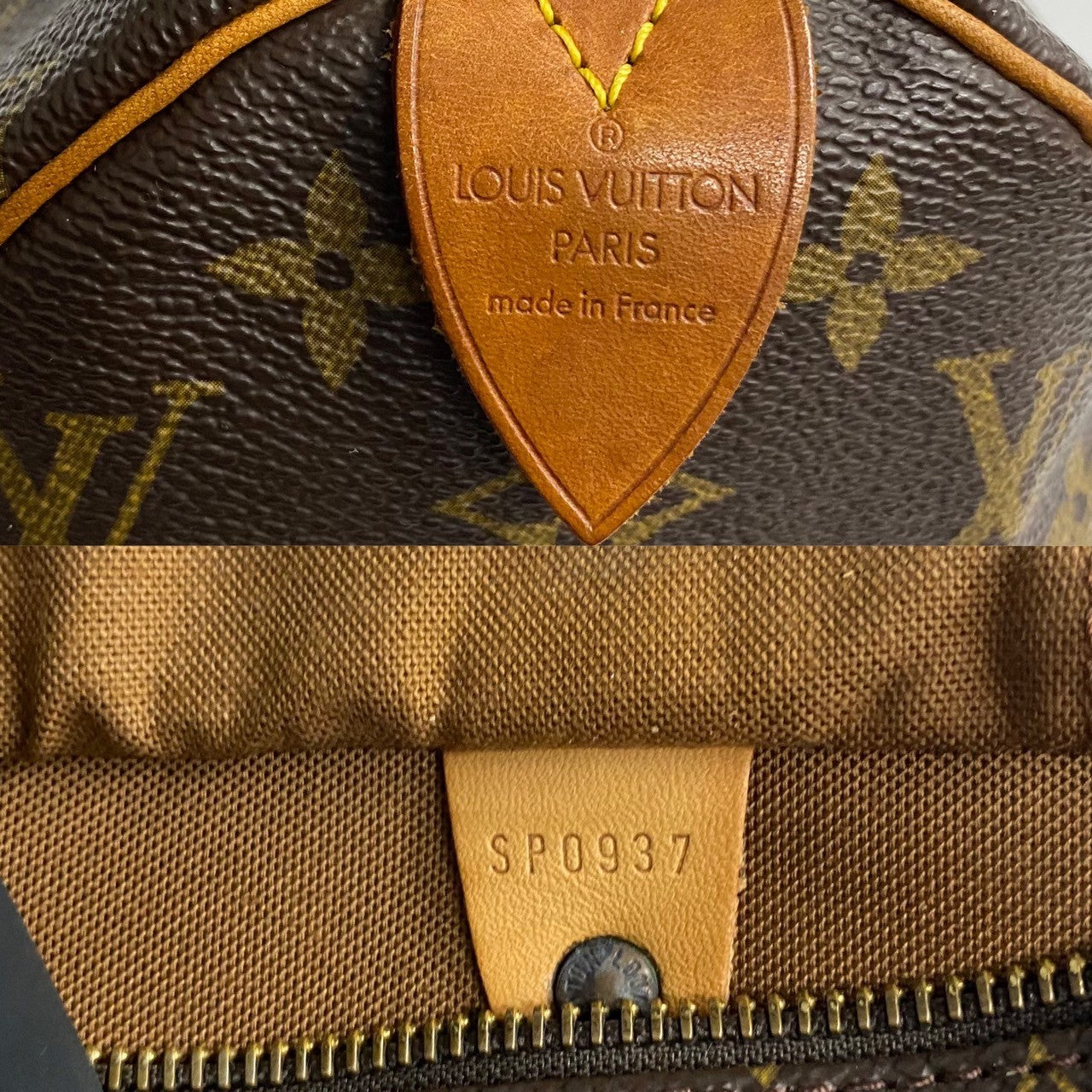 LOUIS VUITTON Boston Duffel bag PVC Brown Monogram Speedy 25