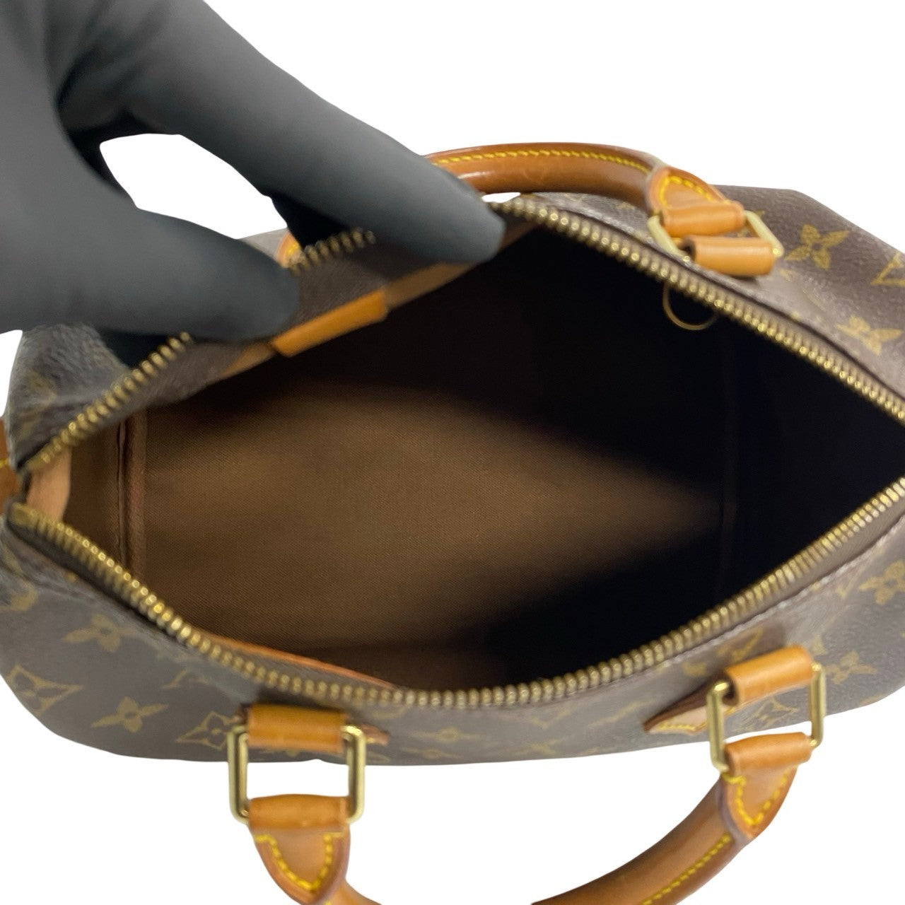 LOUIS VUITTON Boston Duffel bag PVC Brown Monogram Speedy 25