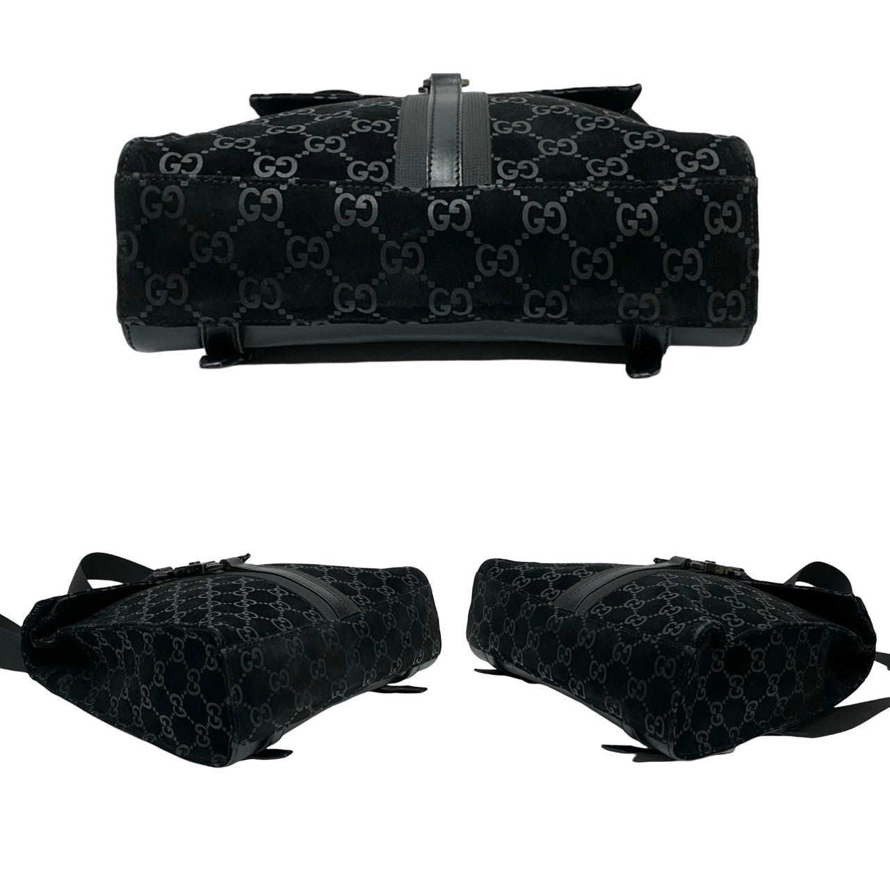 GUCCI Backpack leather black Jackie
