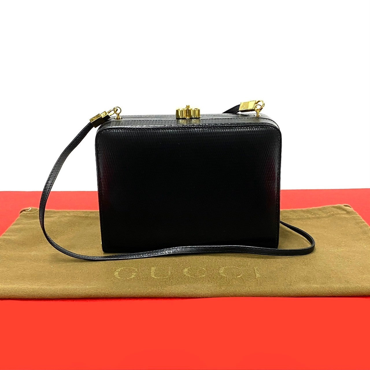 GUCCI Shoulder Bag leather black
