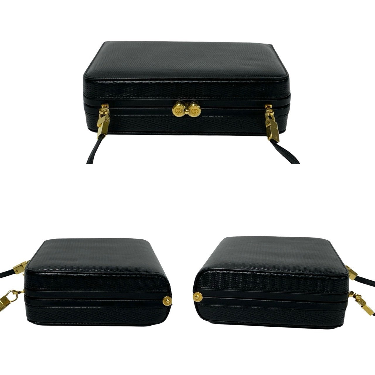 GUCCI Shoulder Bag leather black