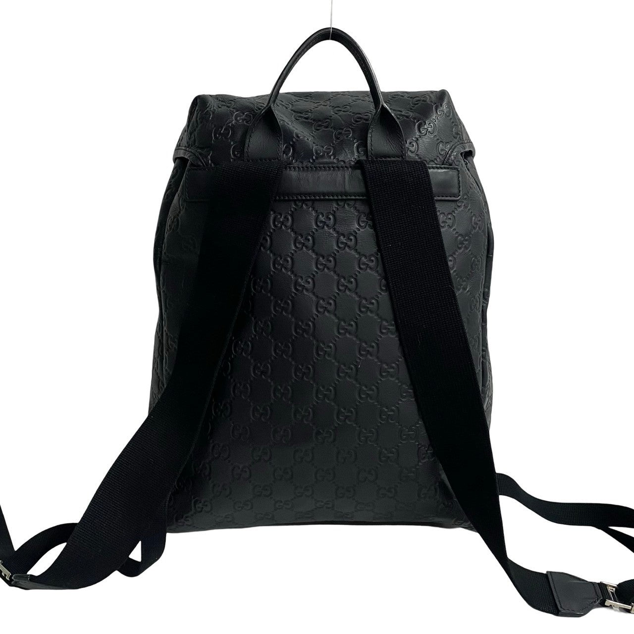 GUCCI Backpack leather black Sherry line