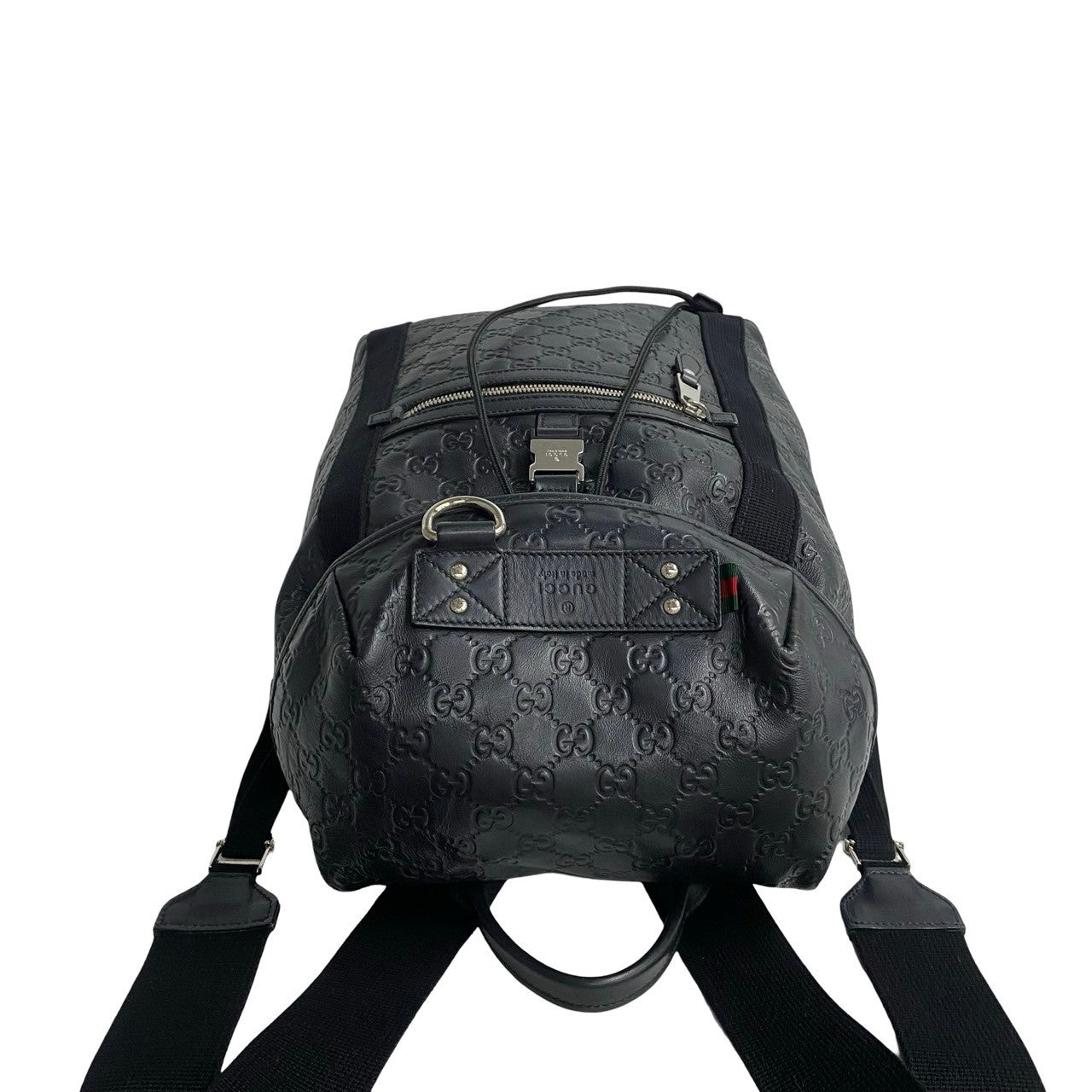 GUCCI Backpack leather black Sherry line