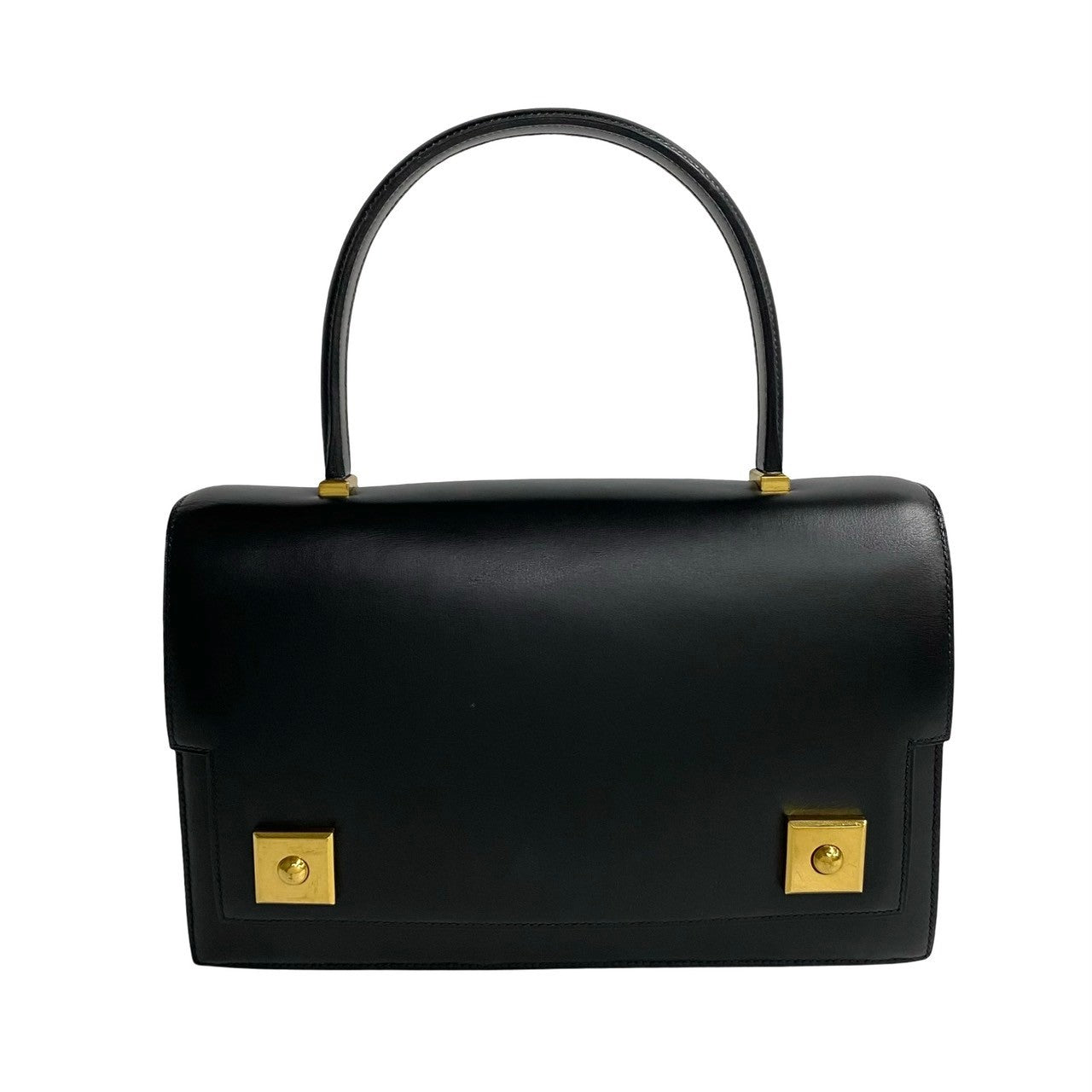 HERMES Handbag leather black piano