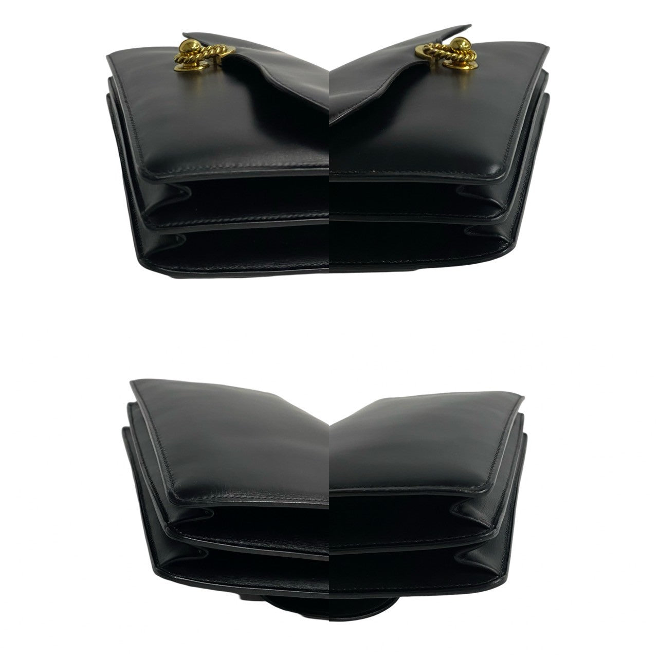 HERMES Handbag leather black
