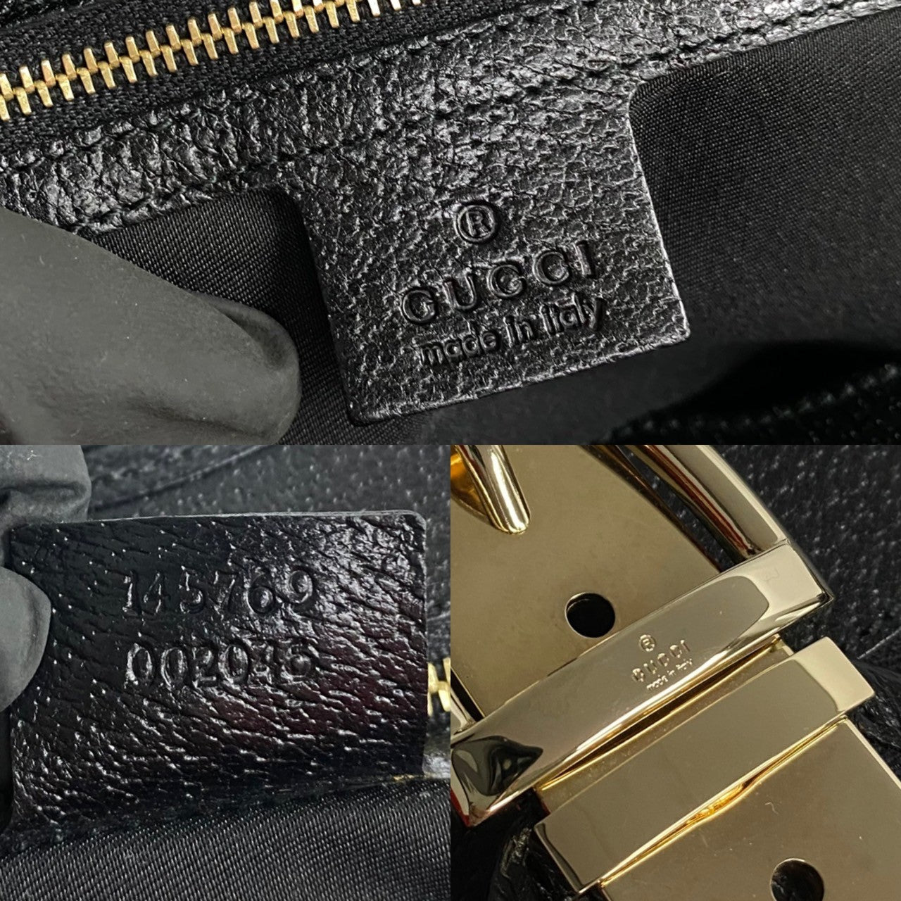 GUCCI Tote Bag canvas black