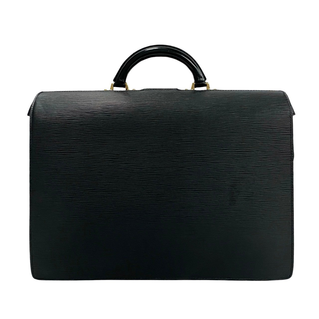 LOUIS VUITTON Business bag Epi Leather black Epi Servette Fermoir mens Used