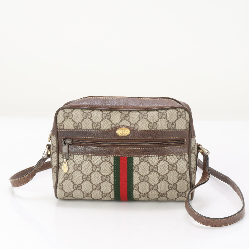 GUCCI Shoulder Bag GG Supreme Canvas Brown GG Supreme Sherry Line
