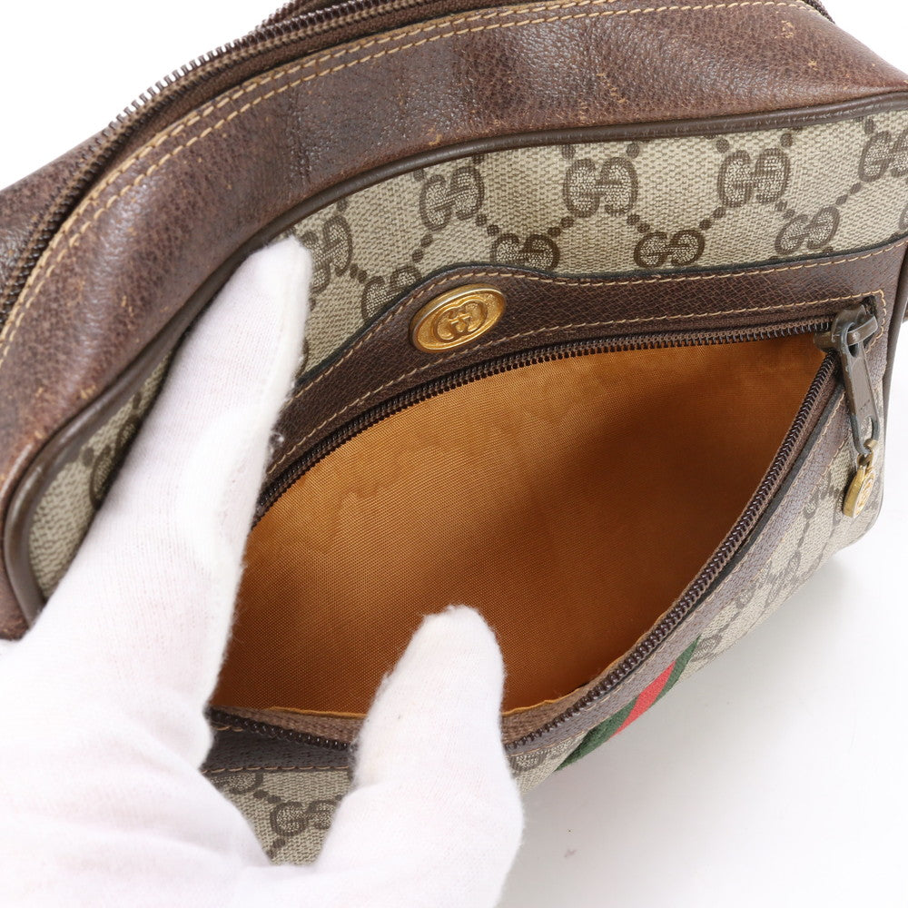 GUCCI Shoulder Bag GG Supreme Canvas Brown GG Supreme Sherry Line