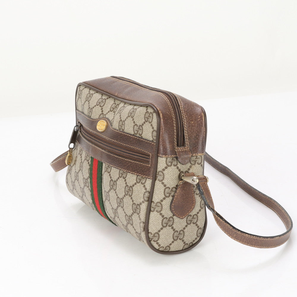 GUCCI Shoulder Bag GG Supreme Canvas Brown GG Supreme Sherry Line