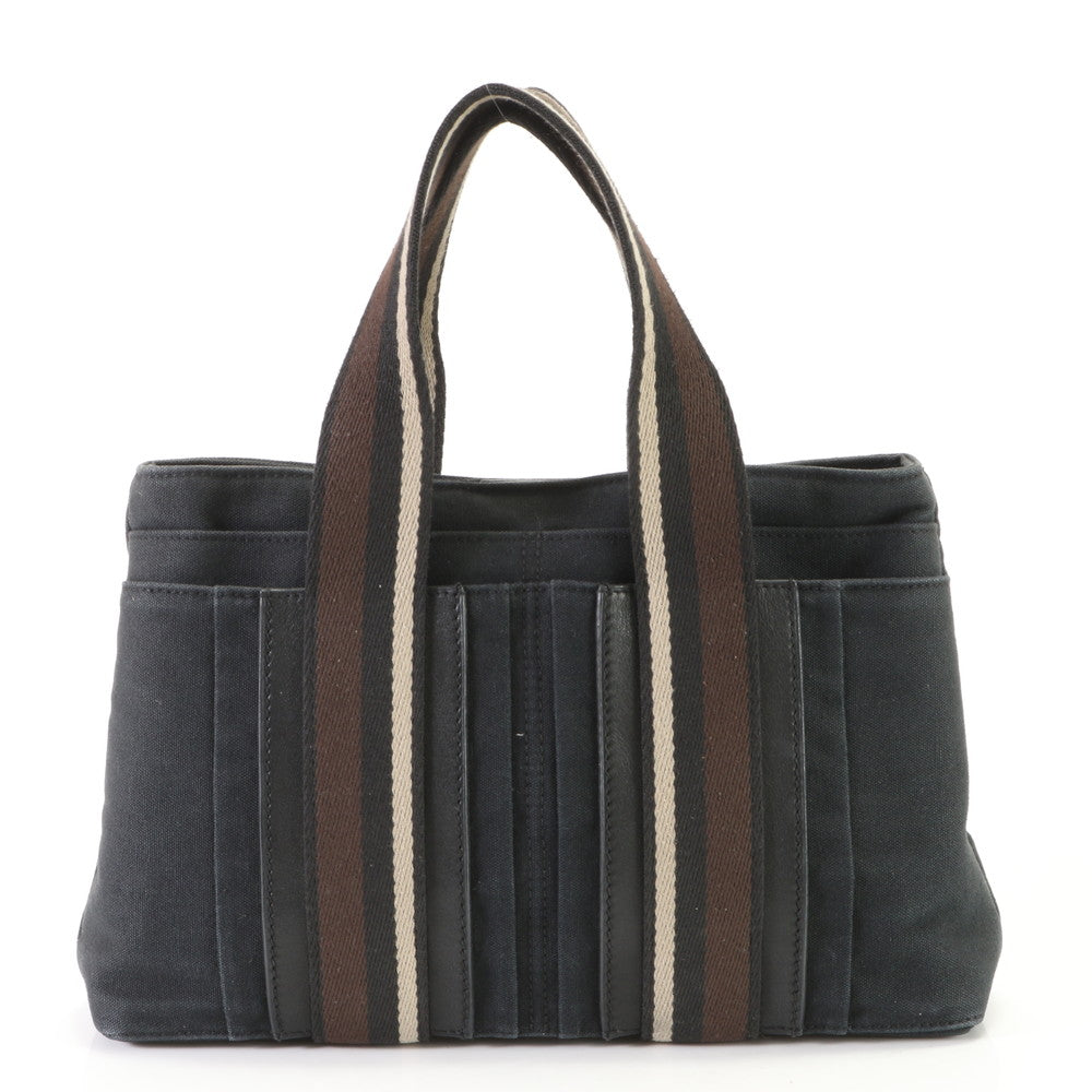 HERMES Handbag canvas black Handbag Trocha Horizontal