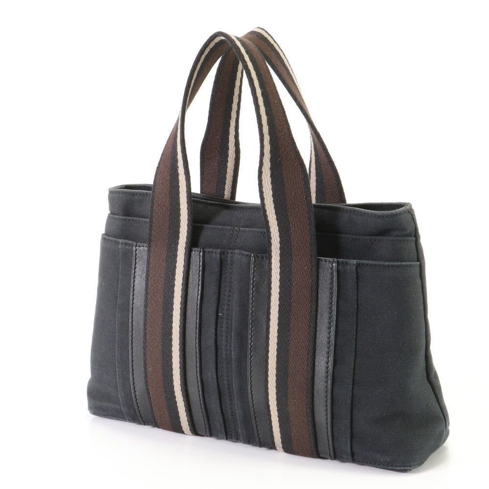 HERMES Handbag canvas black Handbag Trocha Horizontal