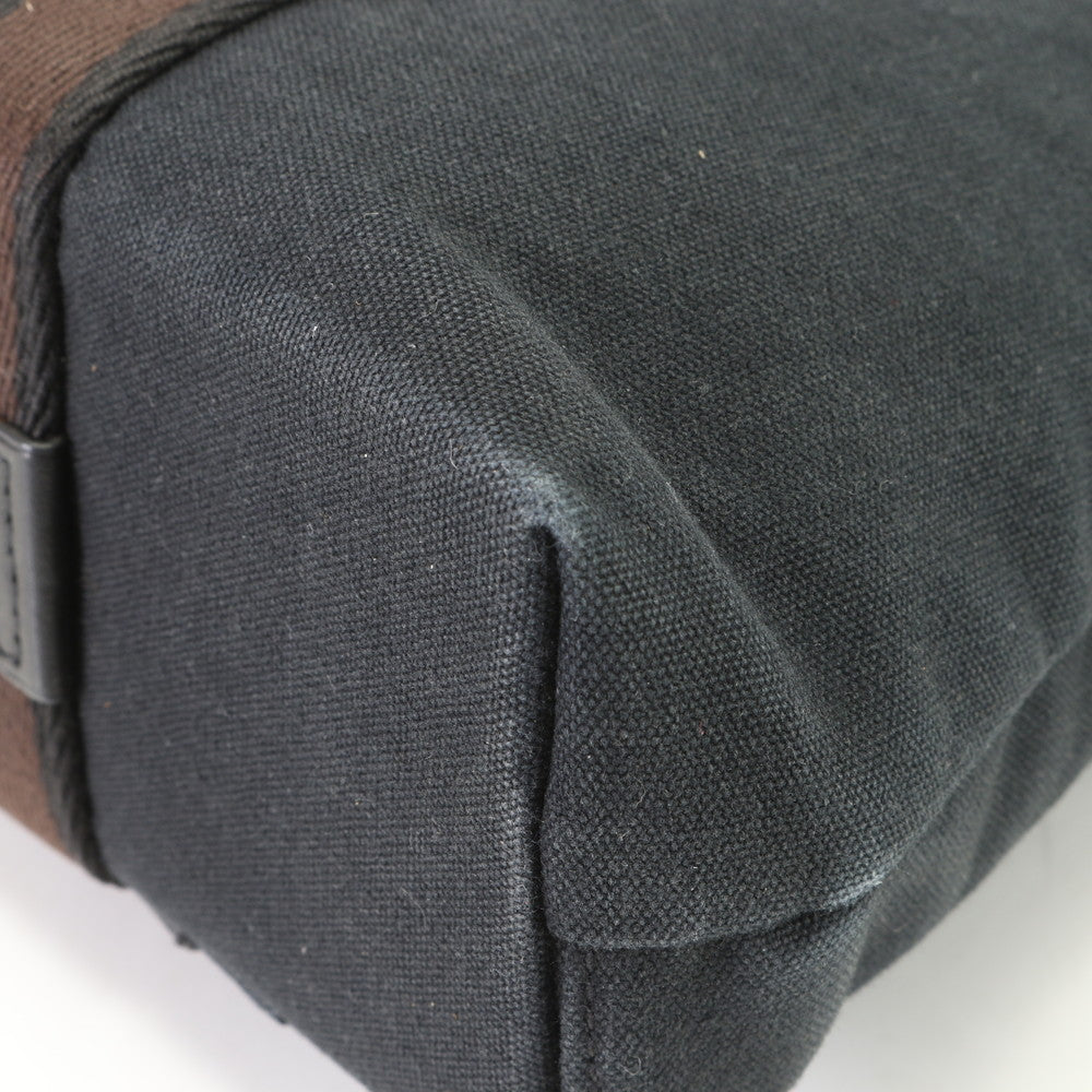 HERMES Handbag canvas black Handbag Trocha Horizontal