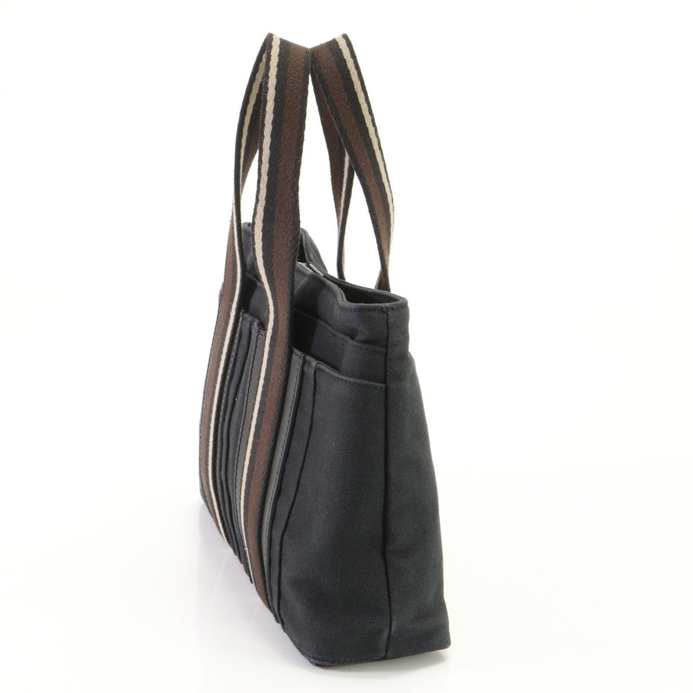 HERMES Handbag canvas black Handbag Trocha Horizontal