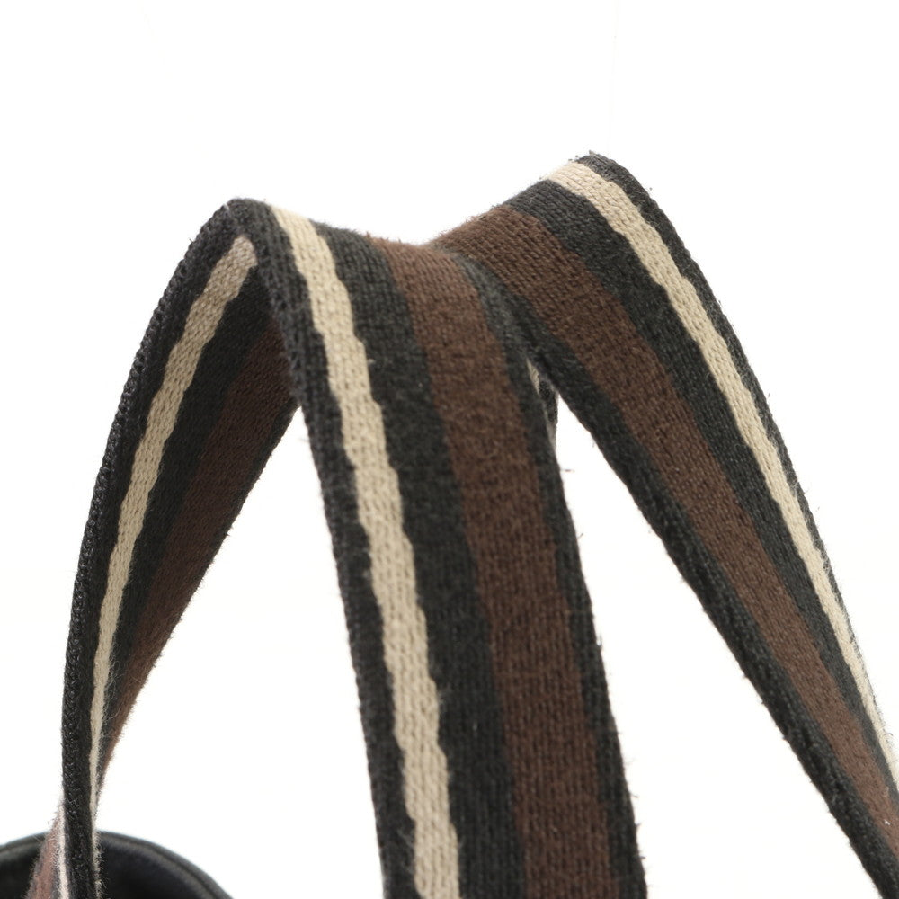 HERMES Handbag canvas black Handbag Trocha Horizontal