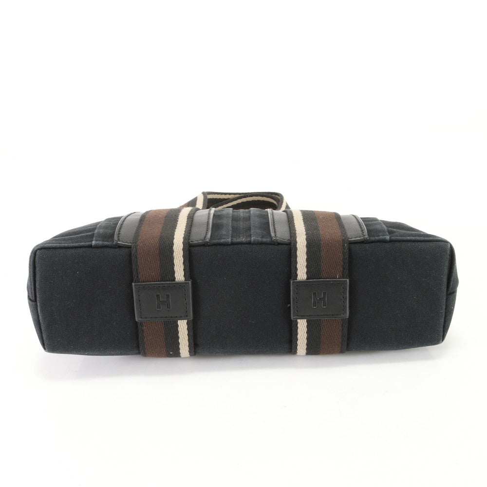 HERMES Handbag canvas black Handbag Trocha Horizontal