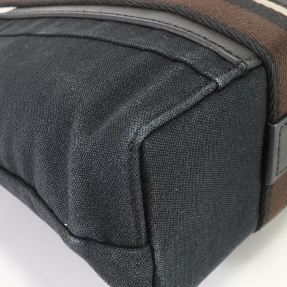HERMES Handbag canvas black Handbag Trocha Horizontal