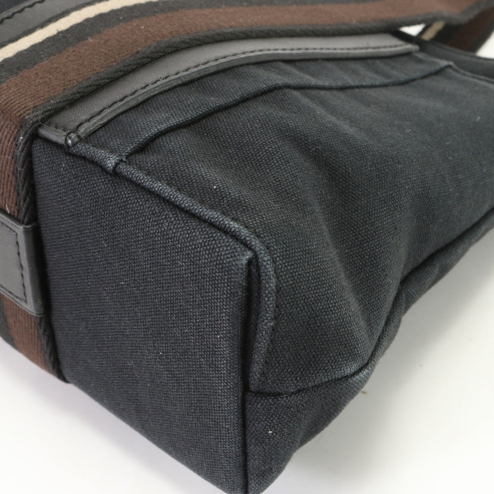 HERMES Handbag canvas black Handbag Trocha Horizontal