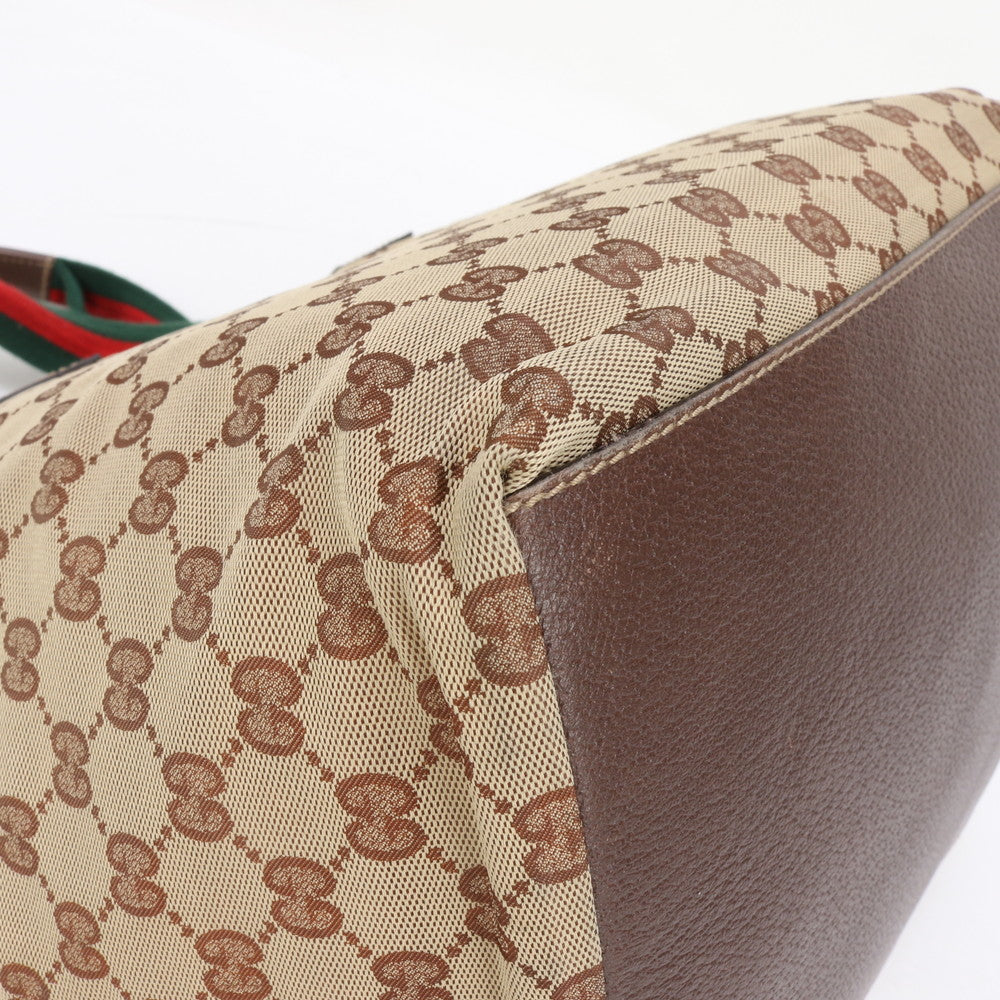 GUCCI Handbag 131231 GG canvas Brown GG Canvas Shelly Line