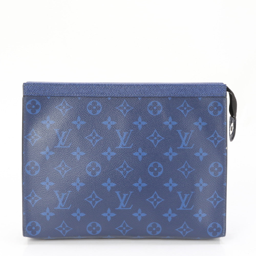 LOUIS VUITTON business bag M30423 Monogram canvas cobalt blue Taiga Rama Pochette Voyage MM