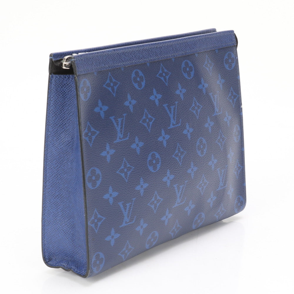 LOUIS VUITTON business bag M30423 Monogram canvas cobalt blue Taiga Rama Pochette Voyage MM