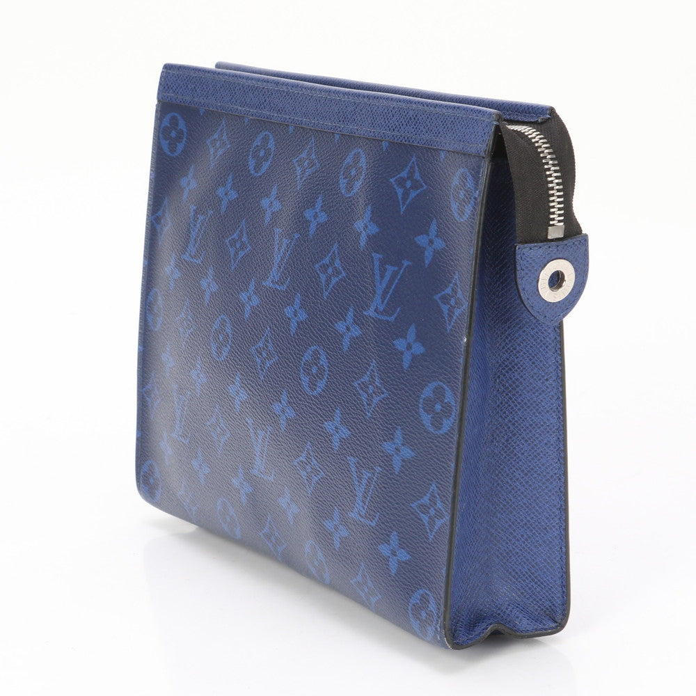 LOUIS VUITTON business bag M30423 Monogram canvas cobalt blue Taiga Rama Pochette Voyage MM