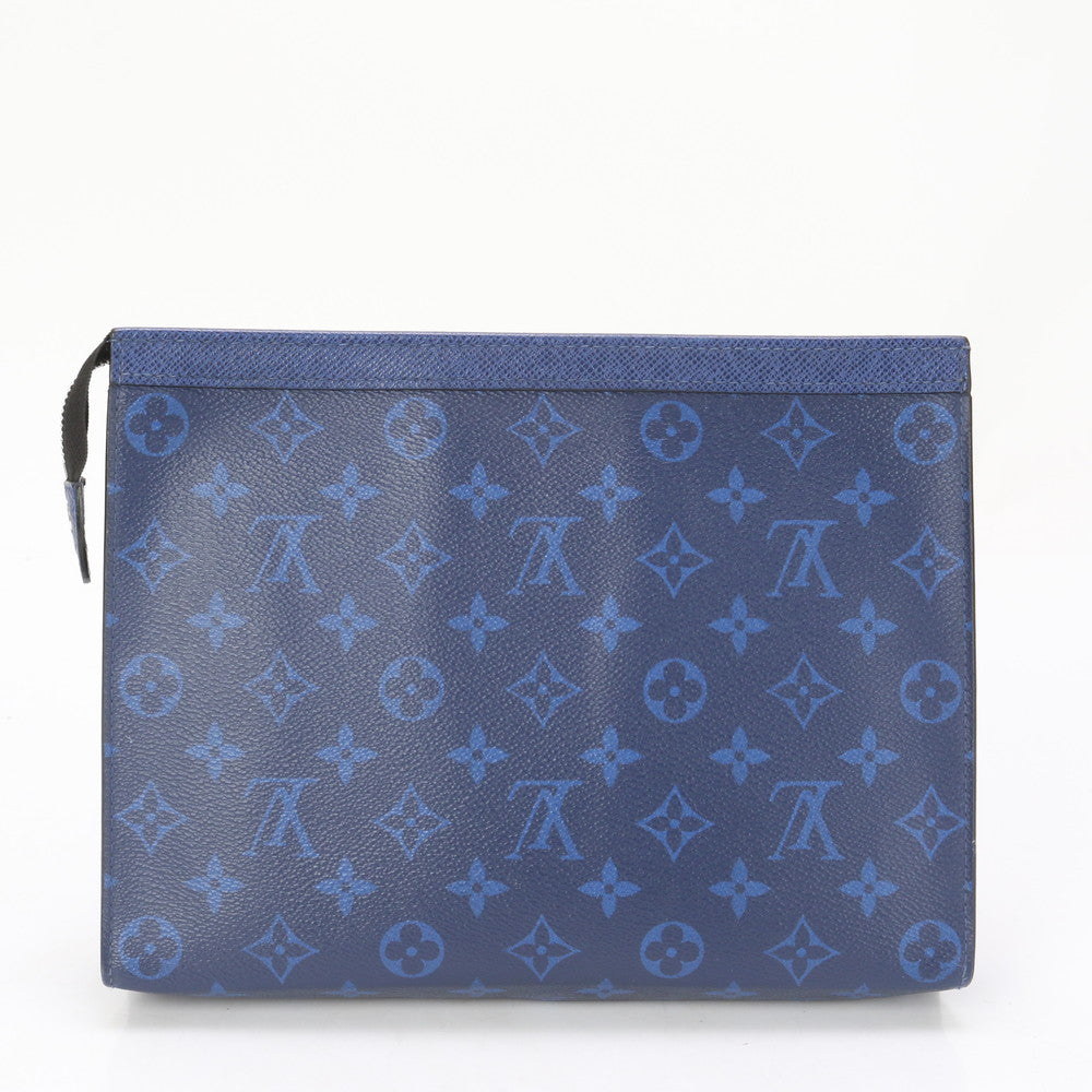 LOUIS VUITTON business bag M30423 Monogram canvas cobalt blue Taiga Rama Pochette Voyage MM