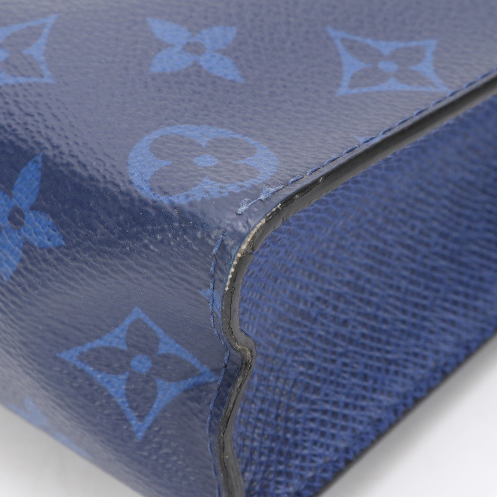 LOUIS VUITTON business bag M30423 Monogram canvas cobalt blue Taiga Rama Pochette Voyage MM