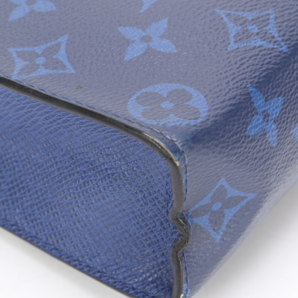 LOUIS VUITTON business bag M30423 Monogram canvas cobalt blue Taiga Rama Pochette Voyage MM