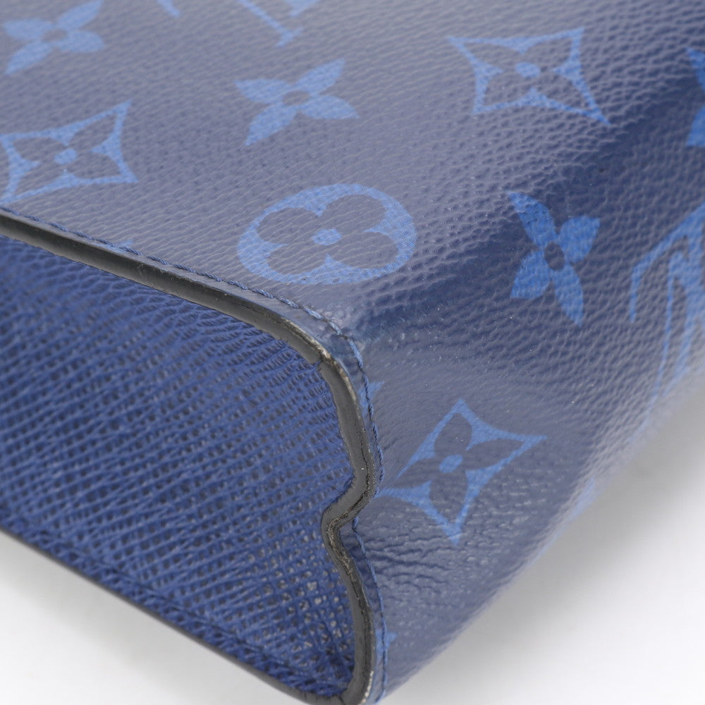 LOUIS VUITTON business bag M30423 Monogram canvas cobalt blue Taiga Rama Pochette Voyage MM