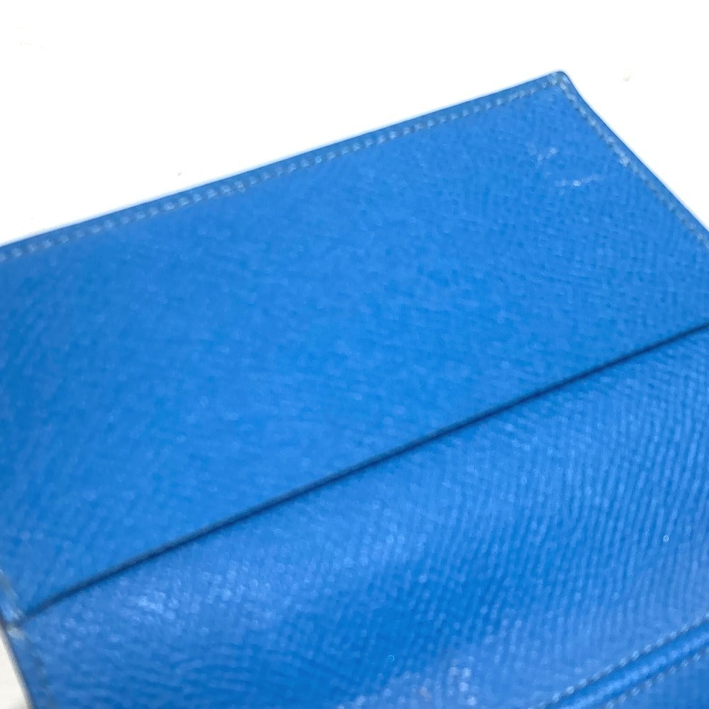 HERMES Notebook cover leather blue System planner, bi-fold, stationery Agenda GM unisex(Unisex) Used