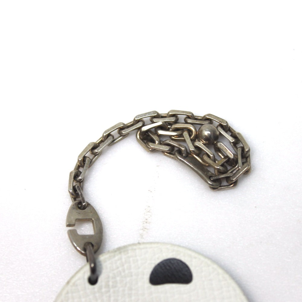HERMES key ring Leather, SV925 white Noe Panda Animal Keychain