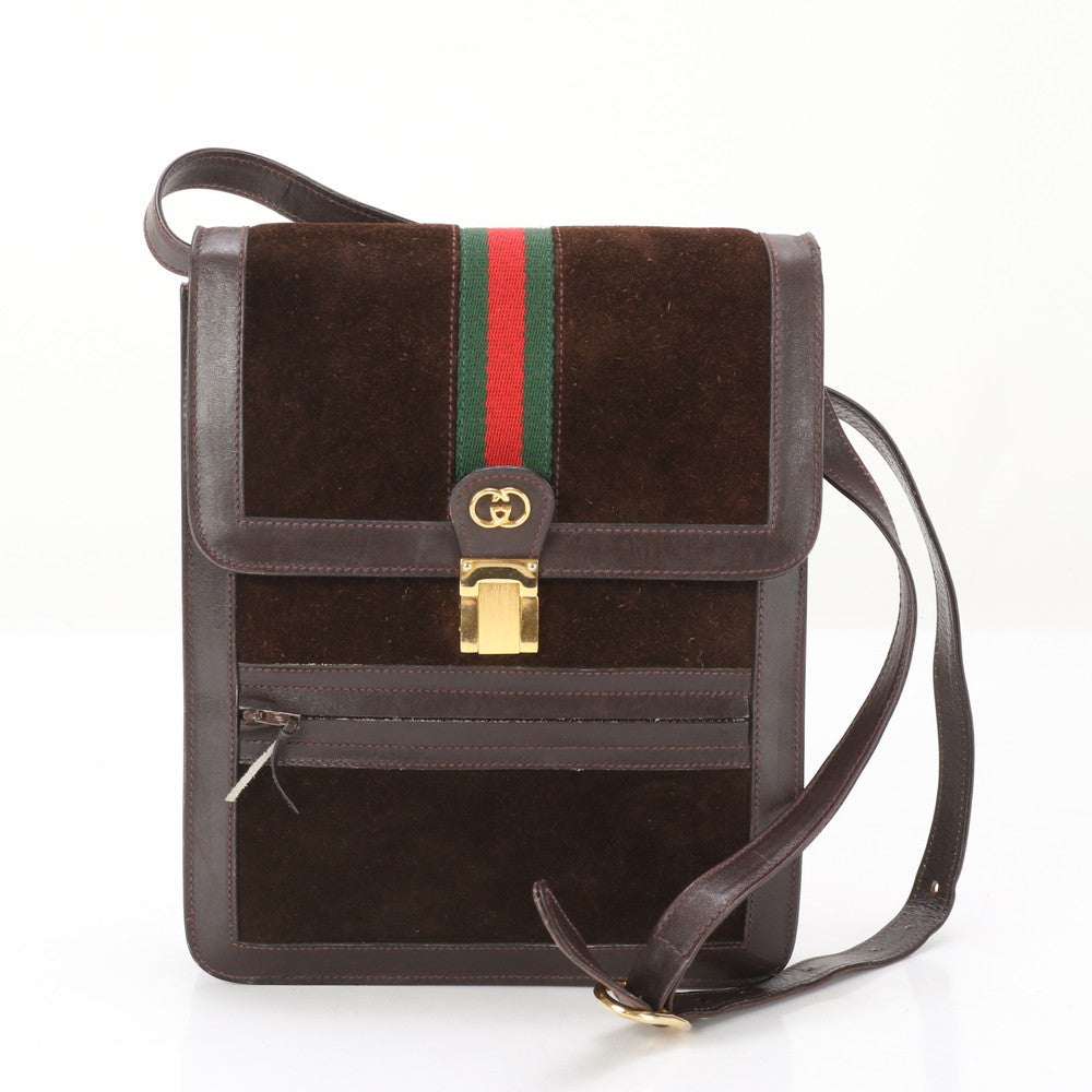 GUCCI Shoulder Bag Velor Brown Shoulder Bag Sherry line