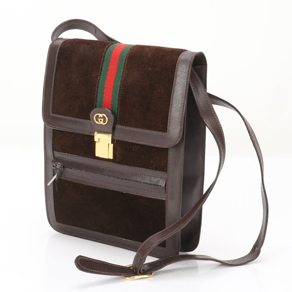 GUCCI Shoulder Bag Velor Brown Shoulder Bag Sherry line
