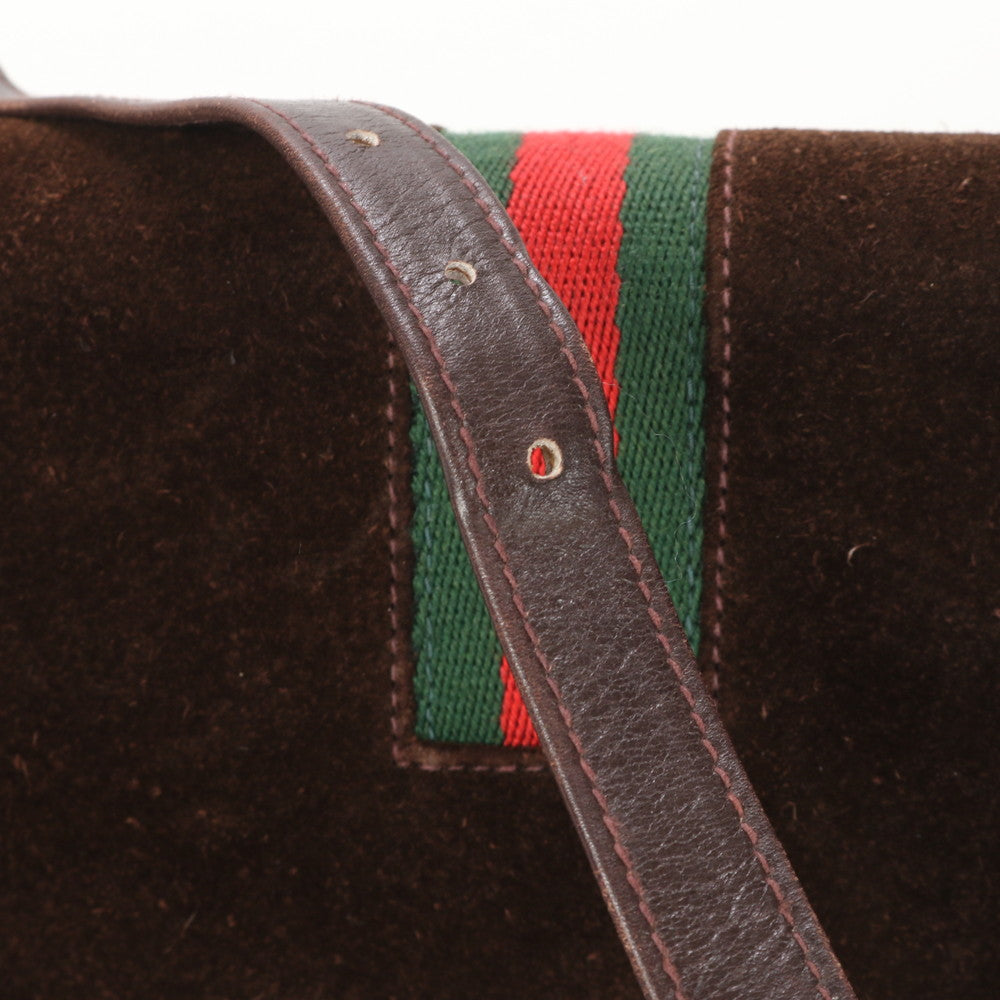 GUCCI Shoulder Bag Velor Brown Shoulder Bag Sherry line