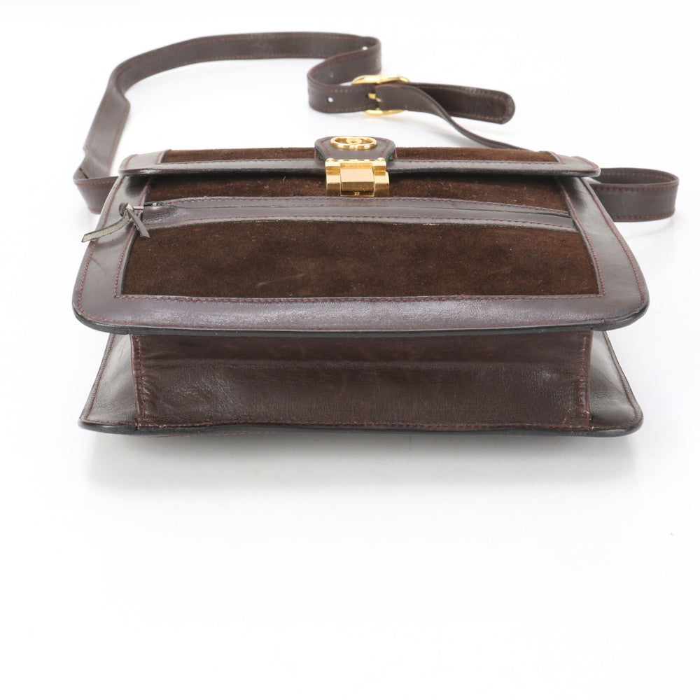 GUCCI Shoulder Bag Velor Brown Shoulder Bag Sherry line