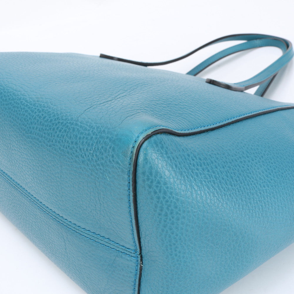 GUCCI Tote Bag 354408 leather turquoise blue Tote Bag Gucci Swing