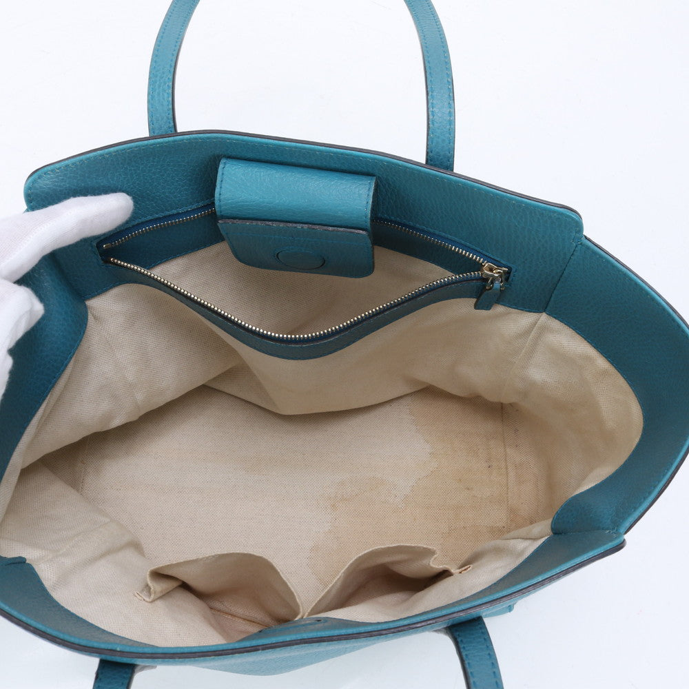 GUCCI Tote Bag 354408 leather turquoise blue Tote Bag Gucci Swing