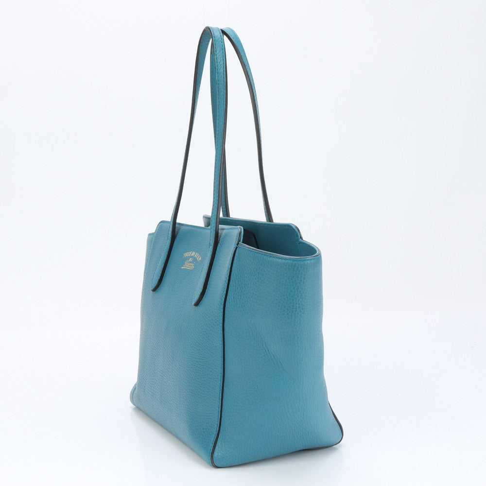 GUCCI Tote Bag 354408 leather turquoise blue Tote Bag Gucci Swing