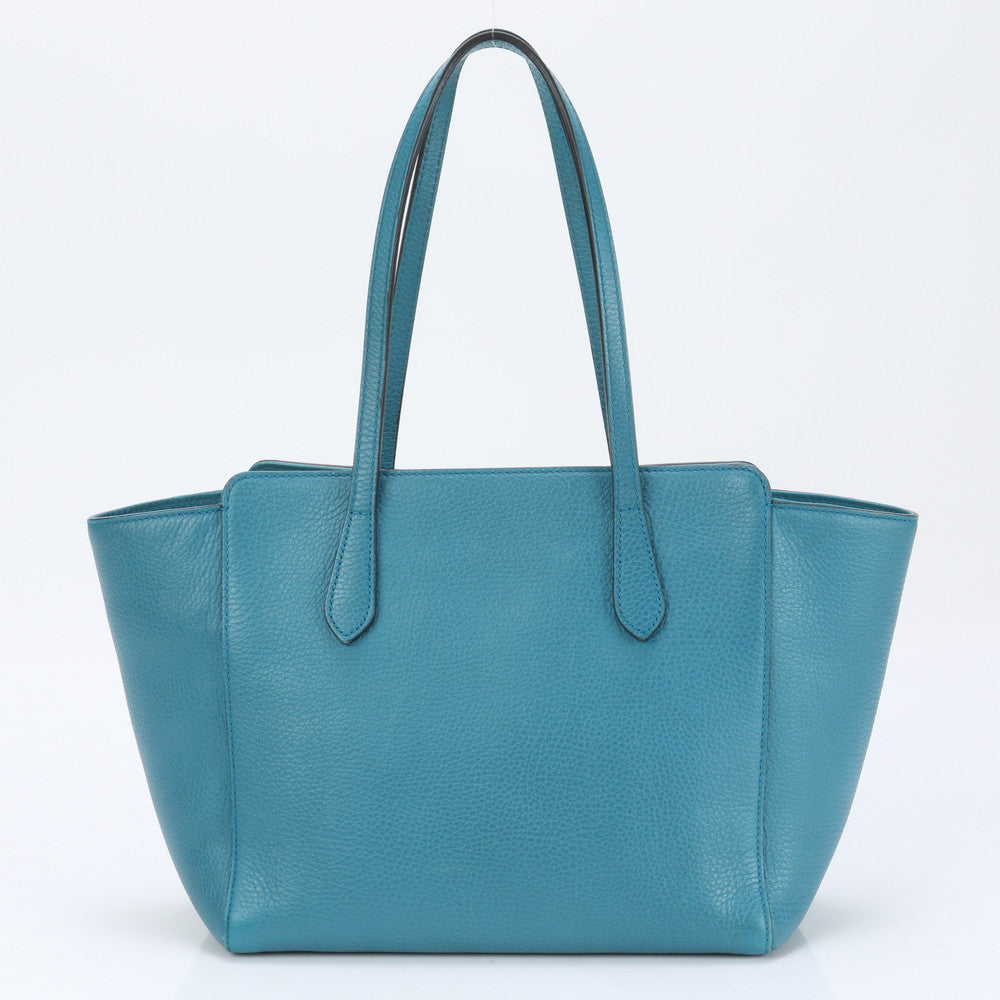GUCCI Tote Bag 354408 leather turquoise blue Tote Bag Gucci Swing