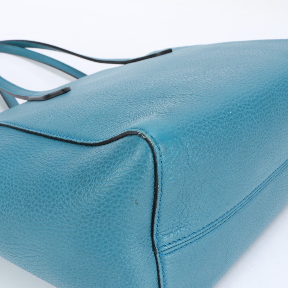 GUCCI Tote Bag 354408 leather turquoise blue Tote Bag Gucci Swing