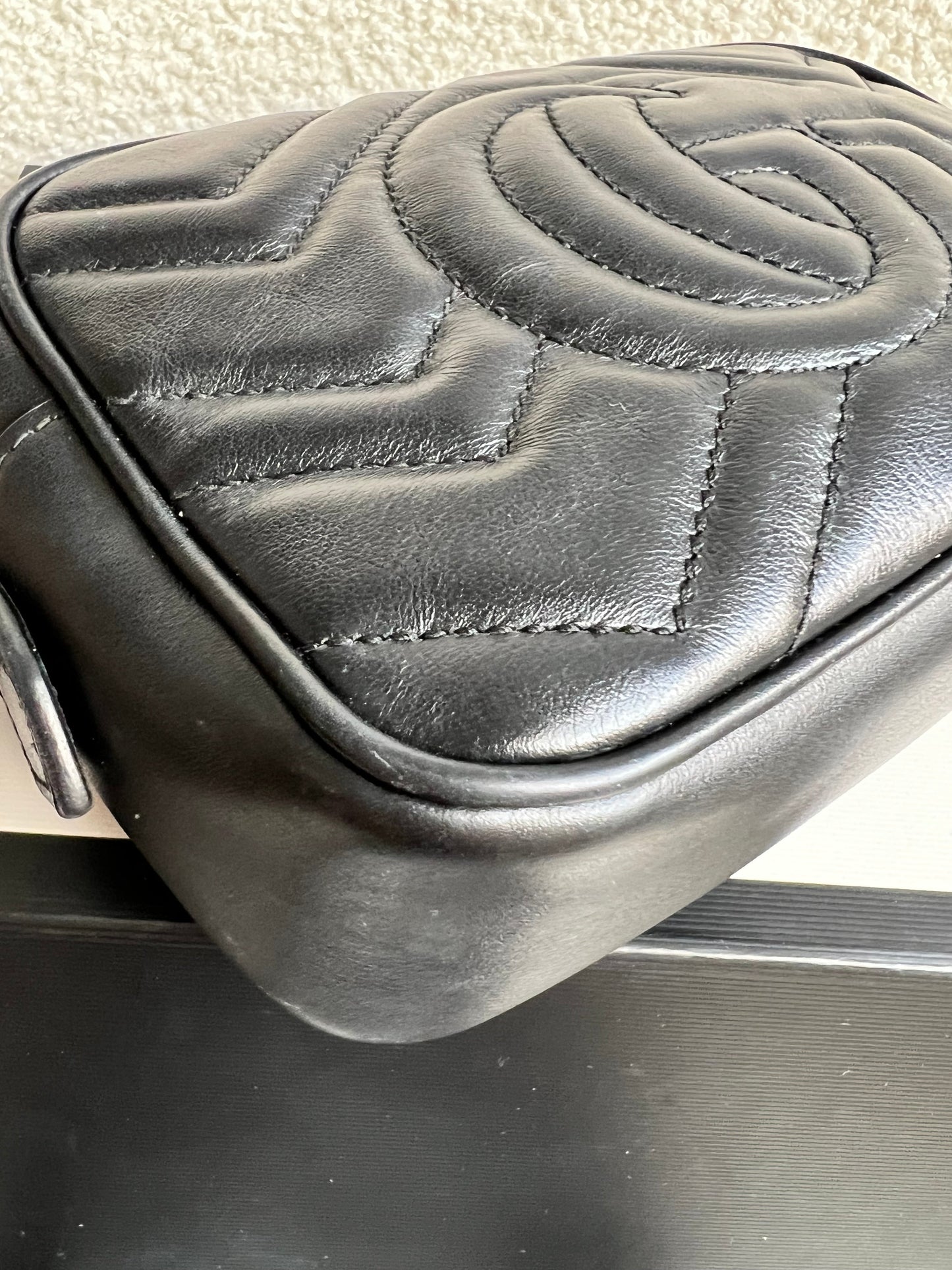 Gucci GG Black Marmont Mini Shoulder Bag (RRP £1,360)