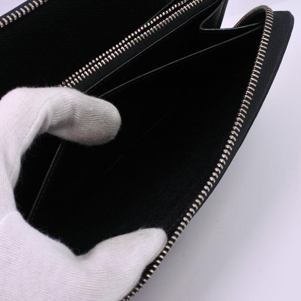 Louis Vuitton Black Leather Zippy organizer wallet accessories