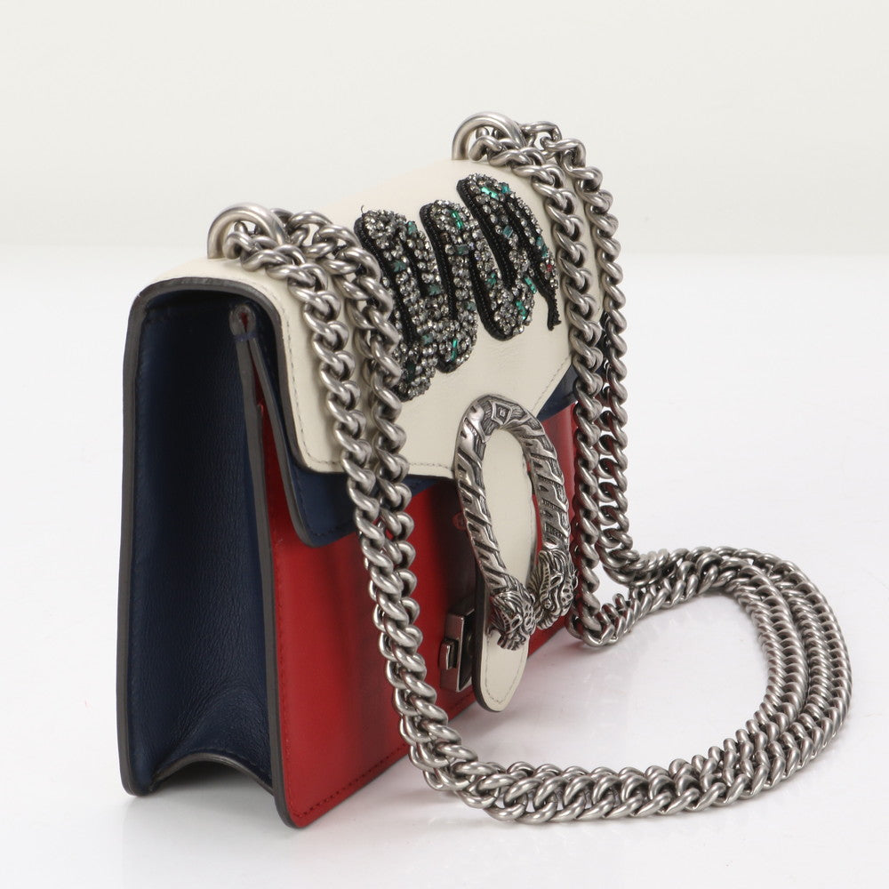GUCCI Shoulder Bag 421970 leather Red x Beige type
